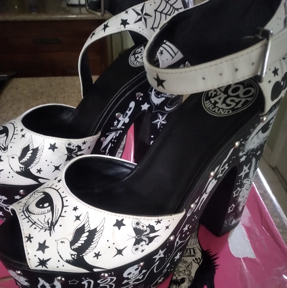 TOO FAST TATTOO Platforms US Sz 9